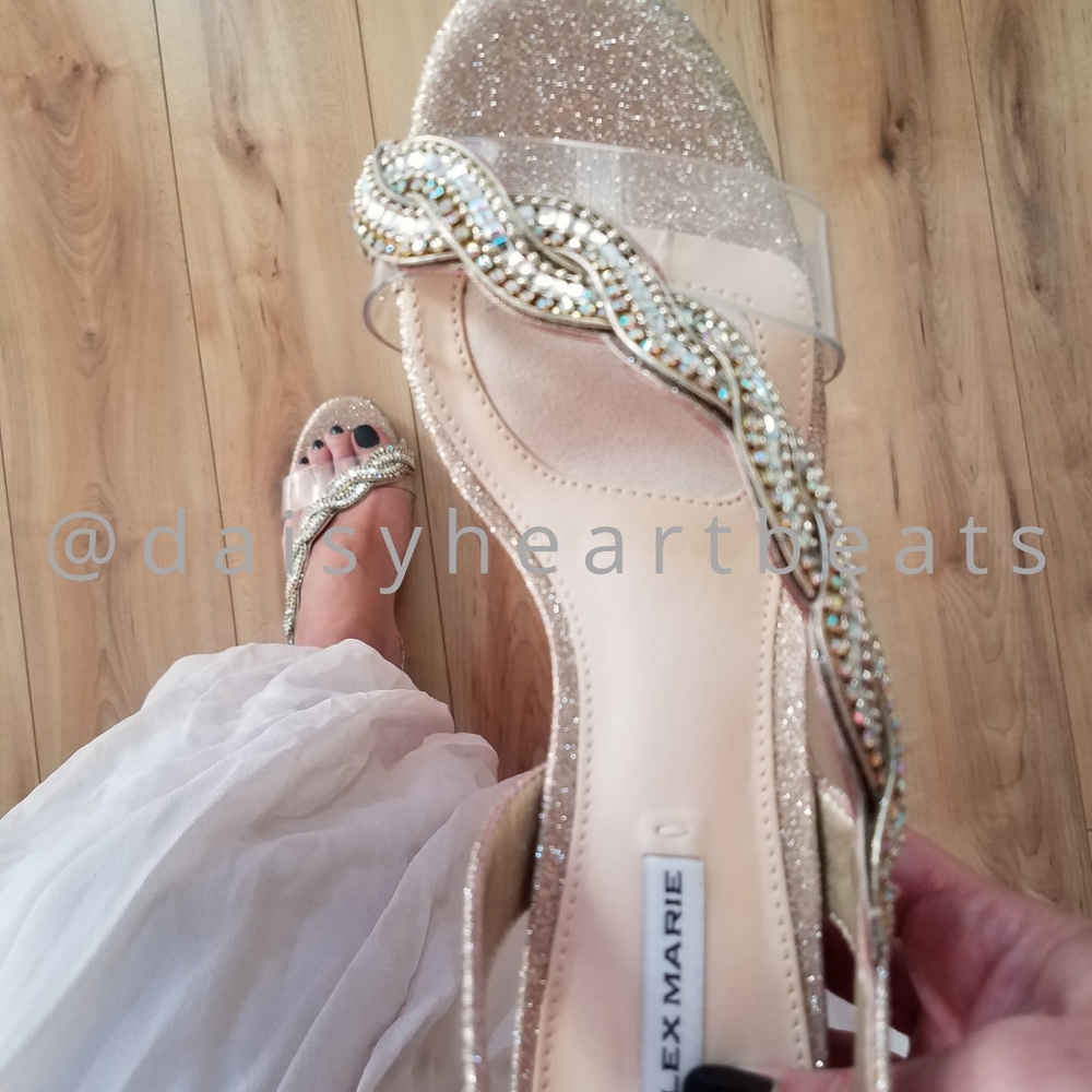 Alex Marie | Clear Jeweled Sandals